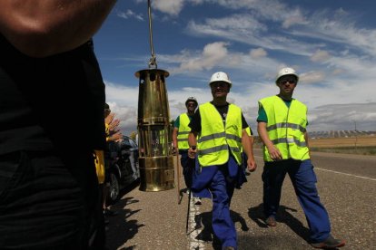 Mineros durante la III Marcha Minera. 
NOBERTO