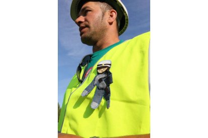 Minero durante la III Marcha Minera. NOBERTO