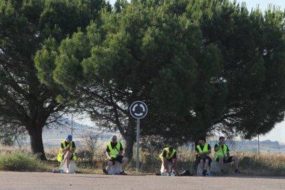 Mineros durante la III Marcha Minera. NOBERTO