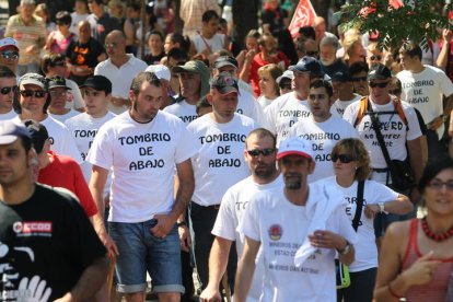 Llegada de los mineros al centro de Madrid. NOBERTO