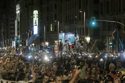 La III Marcha Minera enfila el tramo final  con destino a la Puerta de Sol. KIKO HUESCA.