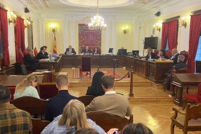 Pedro Muñoz, durante su declaración ante el juez. RAMIRO