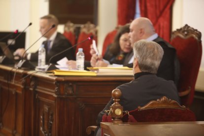 Pedro Muñoz, durante su declaración ante el juez. RAMIRO