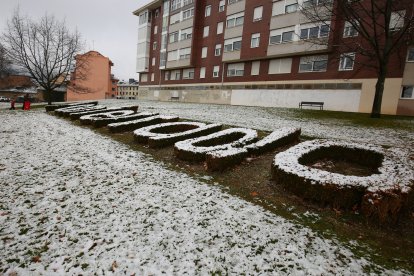 Nieve en Ponferrada. CÉSAR SÁNCHEZ / ICAL
