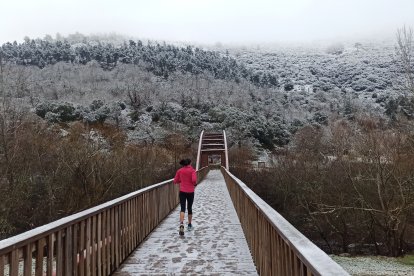 Nieve en Ponferrada. CÉSAR SÁNCHEZ / ICALPonferrada