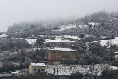 Nieve en Ponferrada. CÉSAR SÁNCHEZ / ICAL