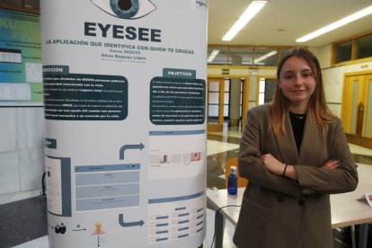 La propuesta de Silvia Requejo, alumna del máster de Ciberseguridad, consiste en una aplicación pensada para las personas con algún tipo de discapacidad visual ya que les avisa de si se cruzan por la calle con una persona que está dentro de su listado de amigos o conocidos tras identificarlos mediante una cámara. RAMIRO