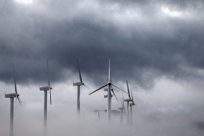 Imagen de un parque de aerogeneradores.
