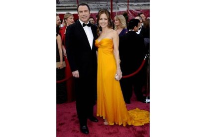 John Travolta, acompañado por su mujer Kelly Preston.