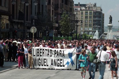 Las manifestaciones pedían lo mismo: libertad para Miguel Ángel.