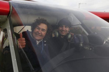 Preparado para la experiencia a vista de pájaro con Vicent Codier. FERNANDO OTERO