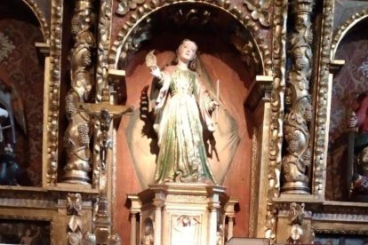 Imagen de la mártir niña en Santa Eulalia de Cabrera. C. VALLE