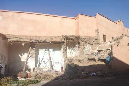 El rastro de la destrucción en la Medina de Marrakech. MARÍA CARRO