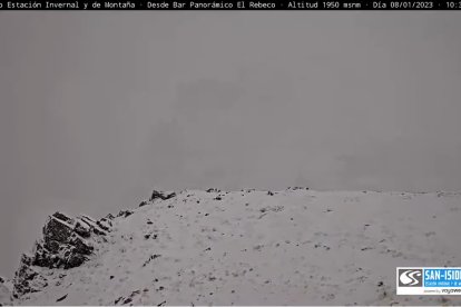 Vista de la estación de San Isidro esta mañana a través de la webcam. SAN ISIDRO.NET