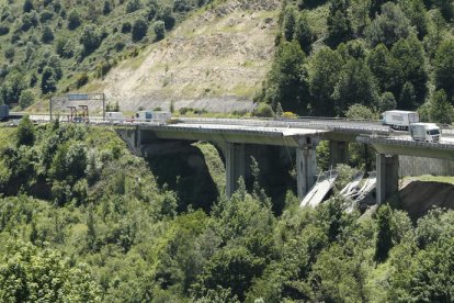 La misma zona, el 7 de junio de 2022, el día del primer derrumbre. L. DE LA MATA