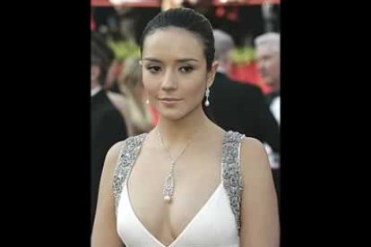 La colombiana Catalina Sandino con un vestido de Cavalli. Muy guapa.