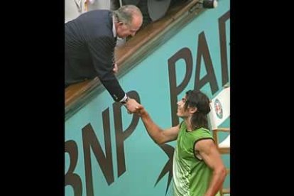 Hasta el Court Central Philippe Chatrier se desplazaron los reyes para apoyar a Nadal.