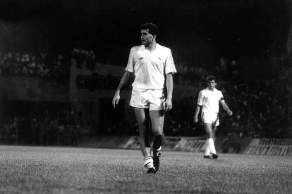 El futbolista del Real Madrid Gordillo en pretemporada en el Antonio Amilivia. ARCHIVO DIARIO DE LEÓN
