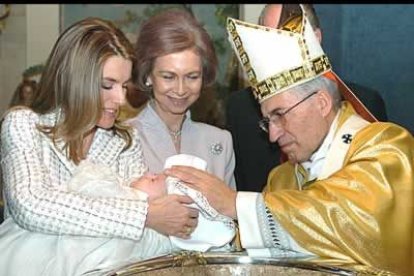 La Infanta ha sido bautizada, tal y como señala la tradición, con agua del río Jordán.