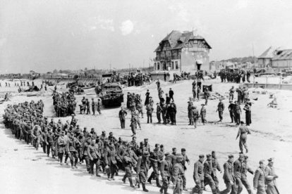 Soldados en la playa de Juno, en 1944.