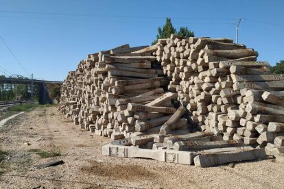 Material retirado en el tramo de León-La Robla. DL