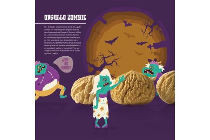 El Día del Orgullo Zombie se celebra el 4 de febrero, fecha en la que nació el director de cine de terror George A. Romero. Y el calendario lo recuerda con la rugosa castaña del Bierzo. DL