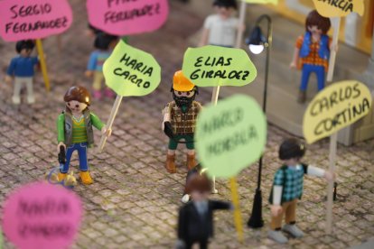 Detalle del belén de playmobil de Roberto Oviedo. ANA F. BARREDO