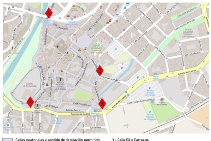 Zona delimitada en el casco antiguo de Ponferrada. AYTO. PONFERRADA