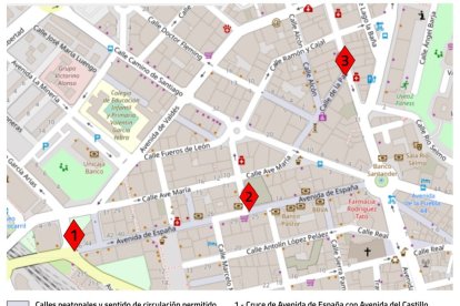 Zona delimitada en el centro de la ciudad. AYTO. PONFERRADA