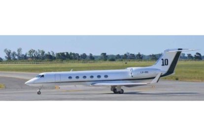 El prohibitivo jet de Messi es un Gulfstream V. CLARÍN/INSTAGRAM/FACEBOOK