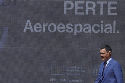 El presidente de Gobierno presentó hoy el Proyecto Estratégico para la Recuperación y Transformación Económica Aeroespacial. EFE
