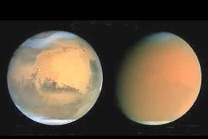 El Planeta rojo está exactamente a 55,758 millones de kilómetros, lo que facilita a los astrónomos unas excelentes condiciones para su mejor estudio.