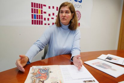 Margarita Torres durante la entrevista mantenida con Diario de León. RAMIRO