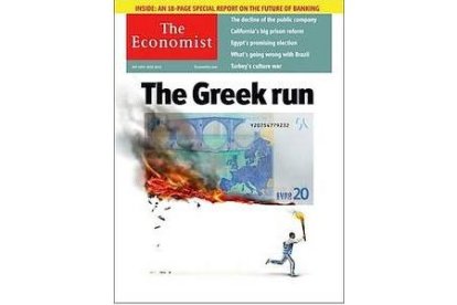 Portada de 'The Economist' sobre Grecia y la crisis del euro.