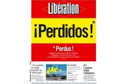 La crisis en España, en la portada de 'Libération'.