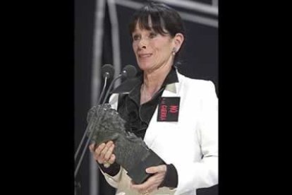 La actriz Geraldine Chaplin pronunció unas palabras tras recibir el Goya a la Mejor Actriz de Reparto por 'En la ciudad sin límites'
