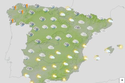 La predicción de Aemet a partir de mediodía: lluvia en León. AEMET