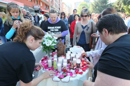 Mineros durante la III Marcha Minera. NOBERTO