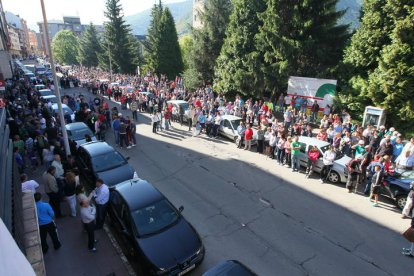 Mineros durante la III Marcha Minera. NOBERTO