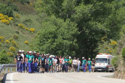 Mineros durante la III Marcha Minera. NOBERTO.