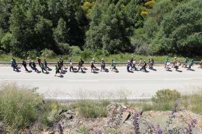 Mineros durante la III Marcha Minera. NOBERTO.
