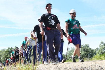 Mineros durante la III Marcha Minera. NOBERTO.