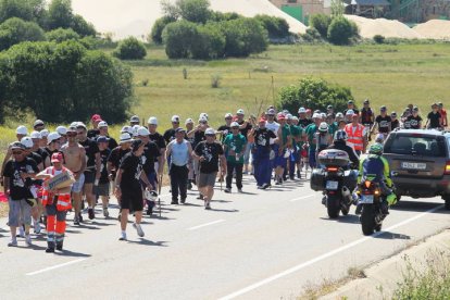Mineros durante la III Marcha Minera. NOBERTO