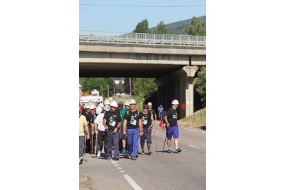 Mineros durante la III Marcha Minera.  NOBERTO