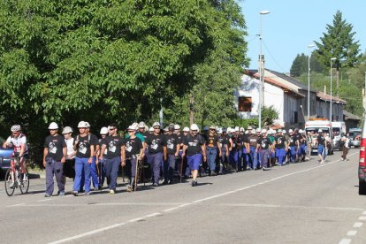 Mineros durante la III Marcha Minera.  NOBERTO