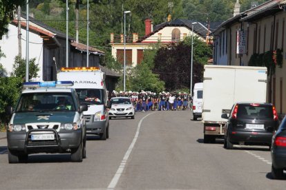 Mineros durante la III Marcha Minera.  NOBERTO