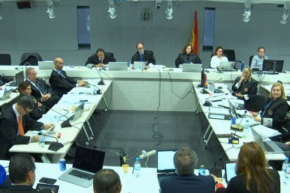 Vista general de la sala en un momento del juicio de esta mañana. DL