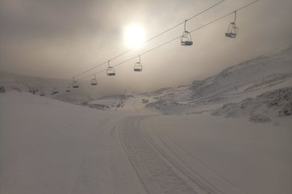 Buena nieve para esquiar