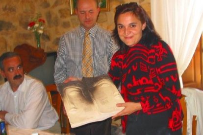 Astrid, en 2003, durante el encuentro de periodistas maragatos. DL