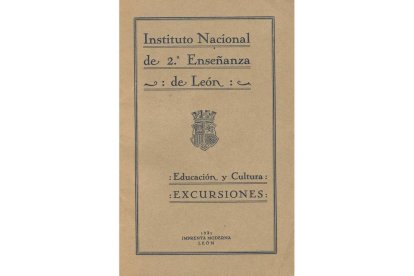 Folleto escolar de excursiones. DL